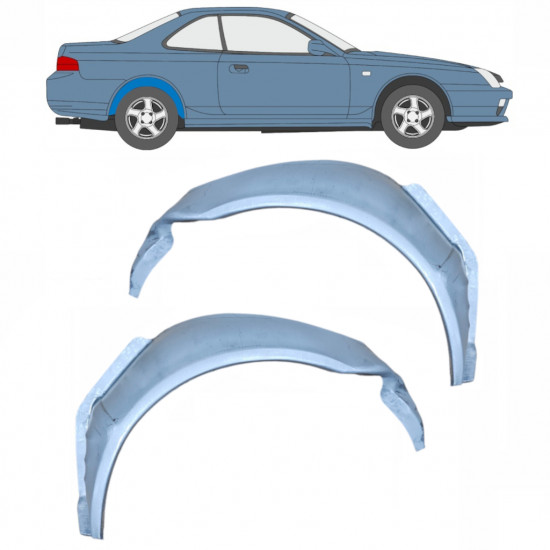 Binnenste reparatiepaneel achter wielkast voor Honda Prelude 1996-2001 / Links + Rechts / Set 10503