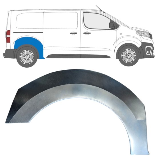 Reparatiepaneel achterspatbord voor Citroen Jumpy 2016- / Rechts 15584