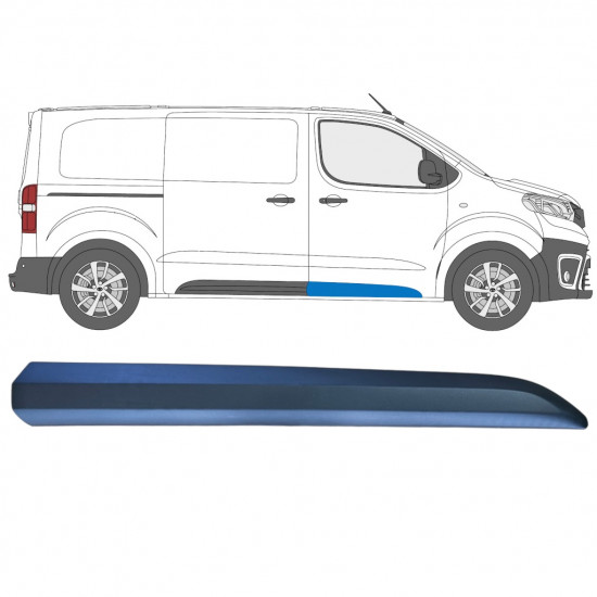 Toyota Proace 2016- Zijstrip voor deur / Rechts