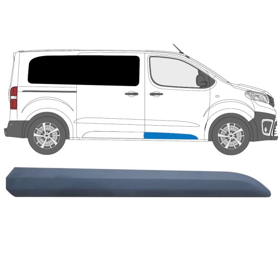 Voordeur sierlijst voor Peugeot Expert 2016- / Rechts 15146