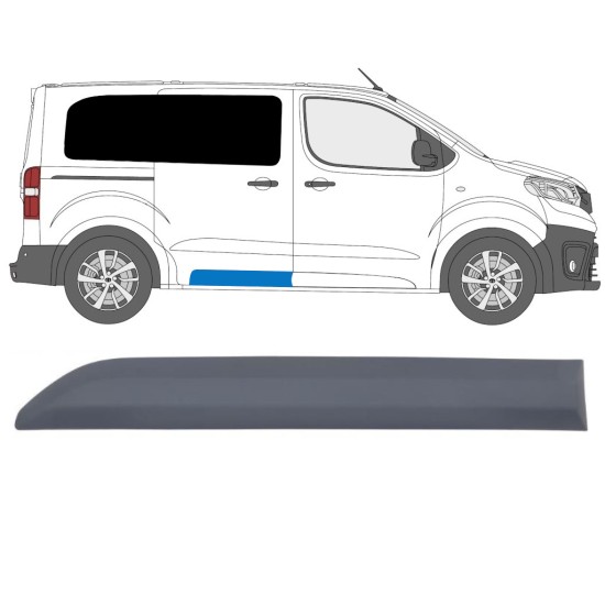 Sierlijst schuifdeur voor Citroen Jumpy 2016- / Rechts 15153