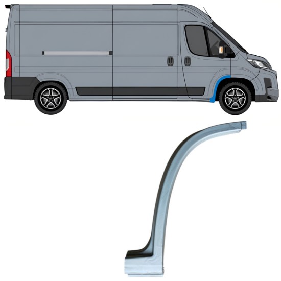 Reparatiepaneel voorste spatbord voor Toyota Proace Max 2024- / Rechts 16835