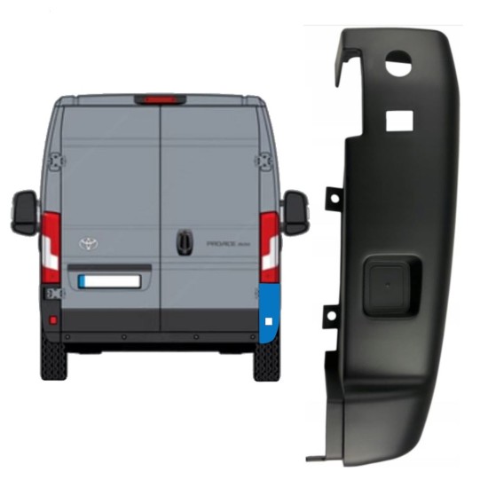 Hoek achterbumper 180 graden voor Toyota Proace Max 2024- / Rechts 15940