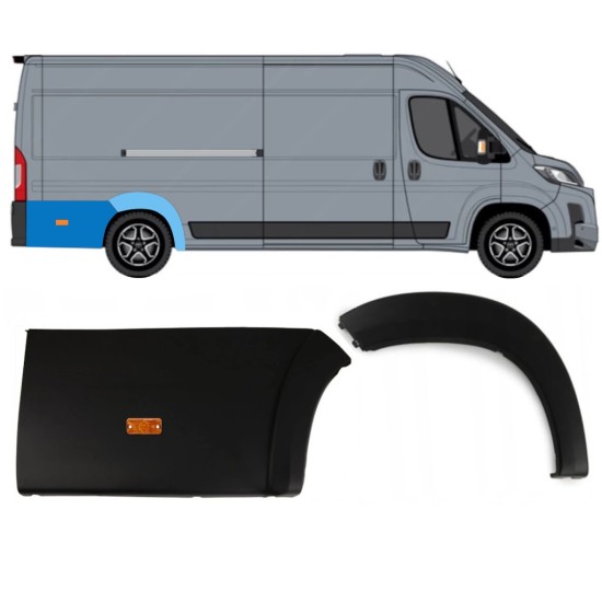 Set sierlijsten achter wielkast met lamp voor Toyota Proace Max 2024- / Rechts 15889