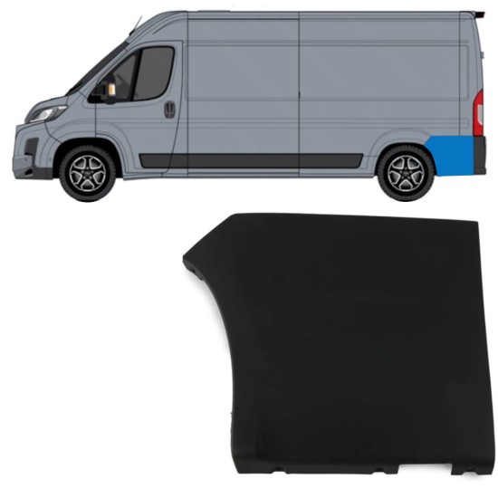 Achterste zijlijst sierlijst voor Toyota Proace Max 2024- / Links 15916