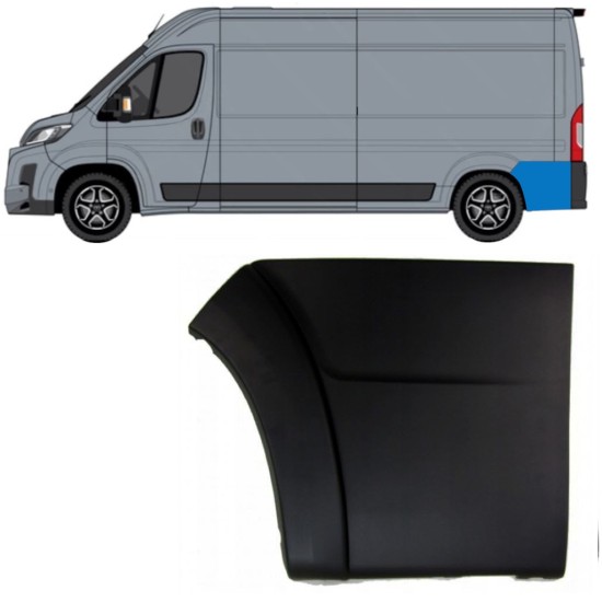 Achterste zijlijst sierlijst voor Toyota Proace Max 2024- / Links 15920