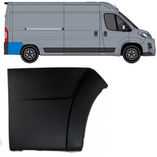 Achterste zijlijst sierlijst voor Toyota Proace Max 2024- / Rechts 15919