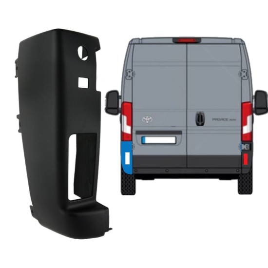 Hoek achterbumper 180 graden voor Toyota Proace Max 2024- / Links 15943