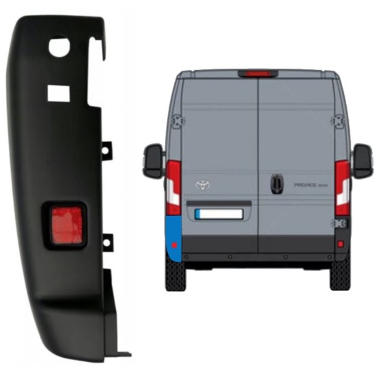 Hoek achterbumper 180 graden voor Toyota Proace Max 2024- / Links 16039