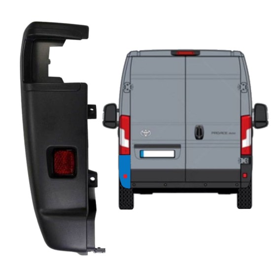 Hoek achterbumper 270 graden voor Toyota Proace Max 2024- / Links 15939