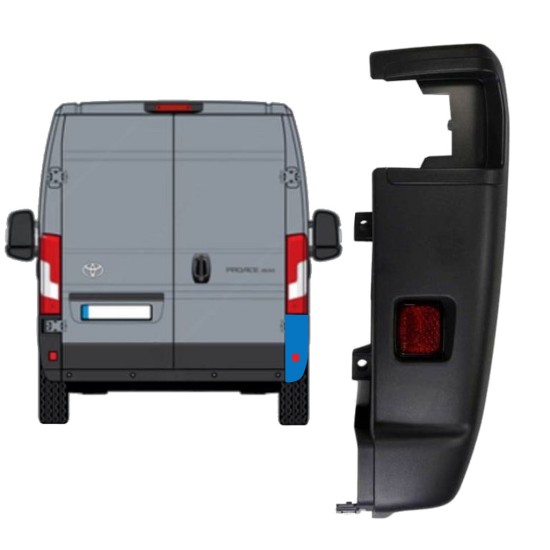 Hoek achterbumper 270 graden voor Toyota Proace Max 2024- / Rechts 15938