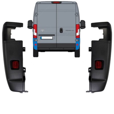 Hoek achterbumper 270 graden voor Toyota Proace Max 2024- / Links + Rechts / Set 15930