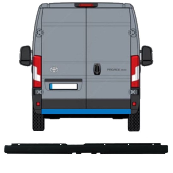 Achterbumper met opening voor trekhaak voor Toyota Proace Max 2024- 16168