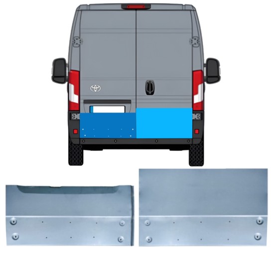 Reparatie plaatwerk achterste deuren voor Toyota Proace Max 2024- / Links + Rechts 16737