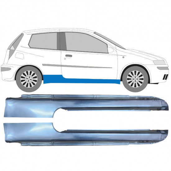 Reparatie dorpel voor Fiat Punto 2 1999-2010 / Links + Rechts / Set 10074