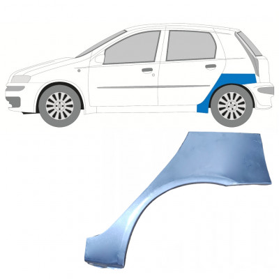 Reparatiepaneel achterspatbord voor Fiat Punto 2 1999-2010 / Links 7270