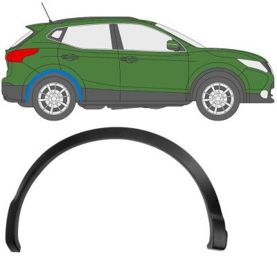 Zijlijst sierlijst achterspatbord voor Nissan Qashqai 2013-2021 / Rechts 11779