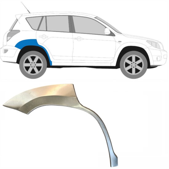Reparatiepaneel achterspatbord voor Toyota Rav4 2006-2013 / Rechts 14753 Reparatiepaneel achterspatbord voor Toyota Rav4 2006-2013 / Rechts 14753