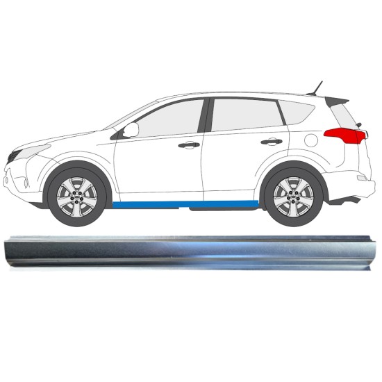 Reparatie dorpel voor Toyota Rav4 2013-2018 / Links 16492