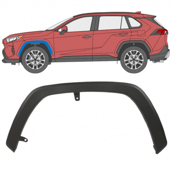 Spatbord sierlijst wielkast voor Toyota RAV4 2018- / Links 12554