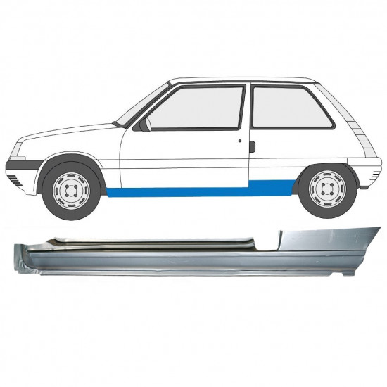 Reparatie dorpel voor Renault 5 1984-1996 / Links 7384