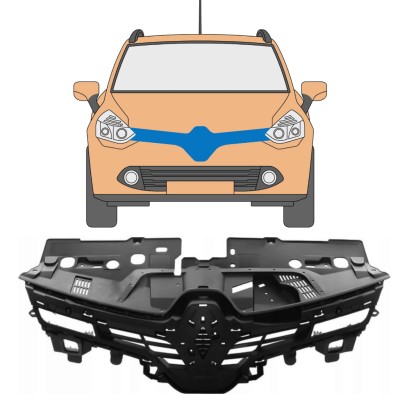 Grill voor Renault Clio IV 2012-2016 16230