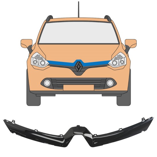 Grill lijst voor Renault Clio IV 2012-2016 16231