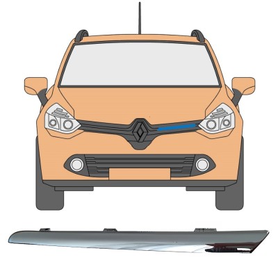 Grill lijst voor Renault Clio IV 2012-2016 / Links 16233