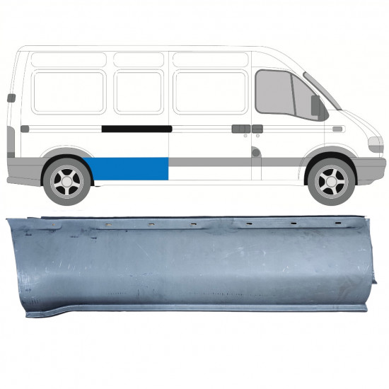 Plaatwerkdeel zijpaneel voor Opel Movano / R Master 1998-2010 / LWB / Rechts 7371