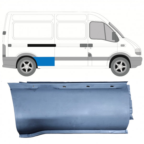 Plaatwerkdeel zijpaneel voor Opel Movano / R Master 1998-2010 / Rechts 7373