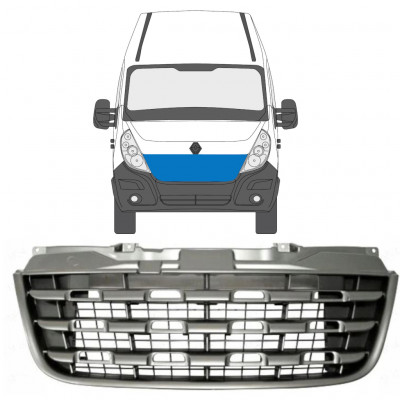 Grill voor Renault Master 2010-2014 7494