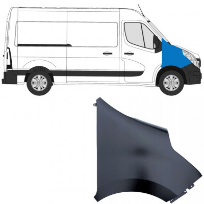 Voorste spatbord voor Renault Master 2010-2019 / Rechts 9016