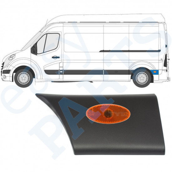 RENAULT MASTER 2010- ACHTER ZIJDE FENDER ZIJSTRIP LICHT / LINKS