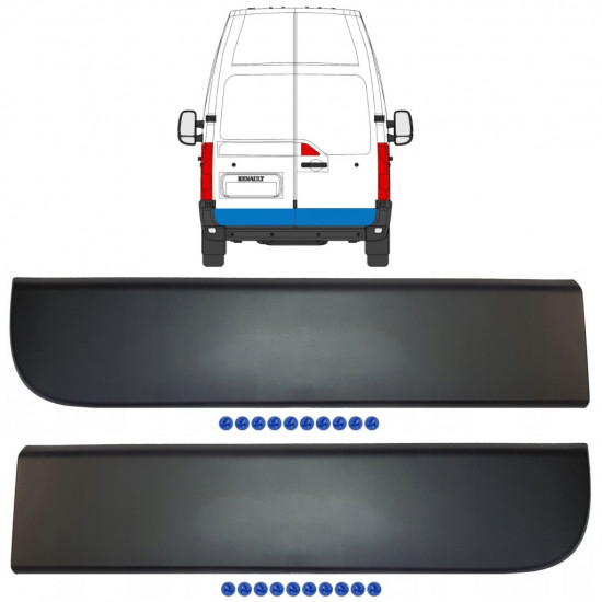 Sierlijst achterdeur voor Renault Master 2010- / Links + Rechts / Set 9745