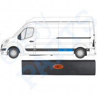 Zijwand sierlijst met positielicht voor Renault Master 2010- / LWB / Links /  10549