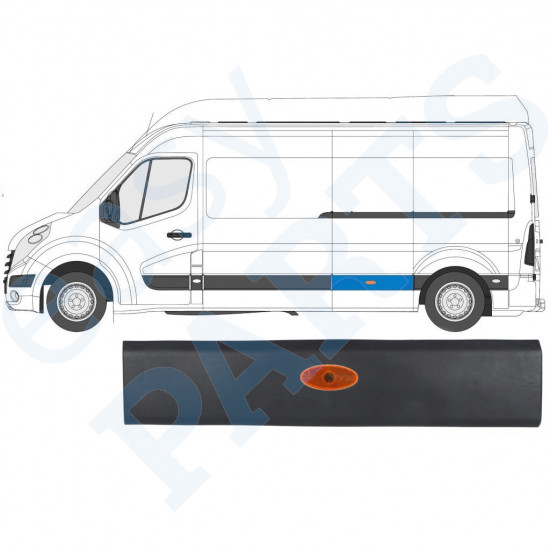 RENAULT MASTER 2010- ZIJSTRIP LANG LICHT / LINKS