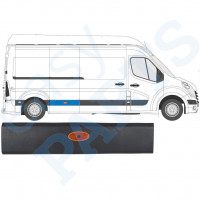 Zijwand sierlijst met positielicht voor Renault Master 2010- / LWB / Rechts /  10548