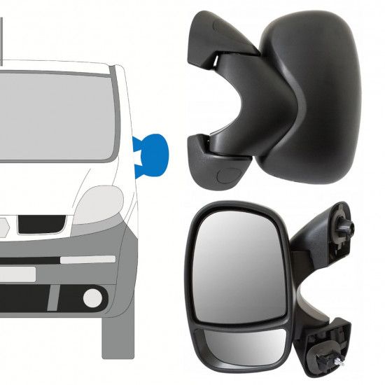 Handmatige buitenspiegel voor Renault Trafic 2001-2014 / Links 8224