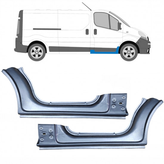 RENAULT TRAFIC 2001-2014 1/3 DORPEL REPARATIEPANEEL / SET