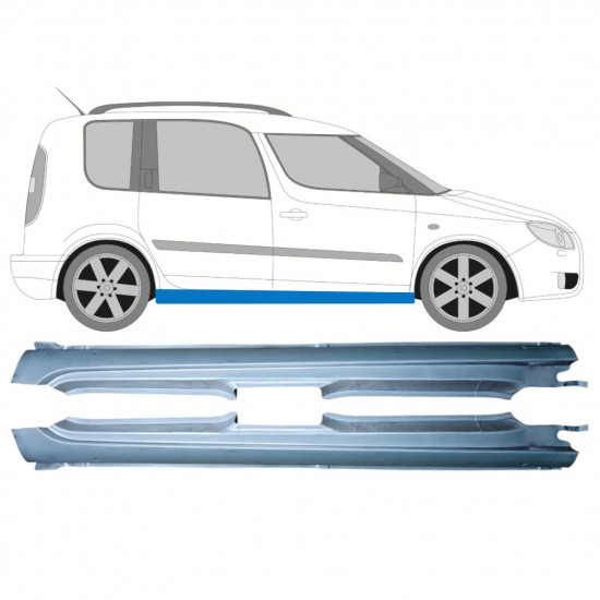 Volledige dorpel voor Skoda Roomster Praktik 2006-2015 / Links / Rechts / Links + Rechts / Set 12891