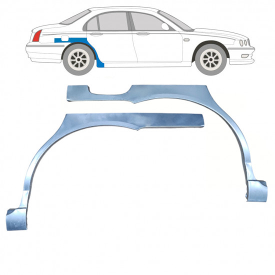 Reparatiepaneel achterspatbord voor Rover 75 MG ZT 1999-2005 / Links + Rechts / Set 9200