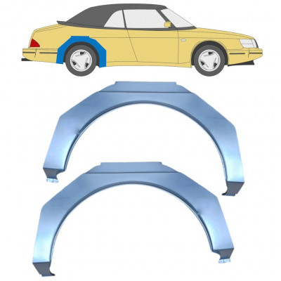 Reparatiepaneel achterspatbord voor Saab 900 1978-1995 / Links + Rechts / Set 10651