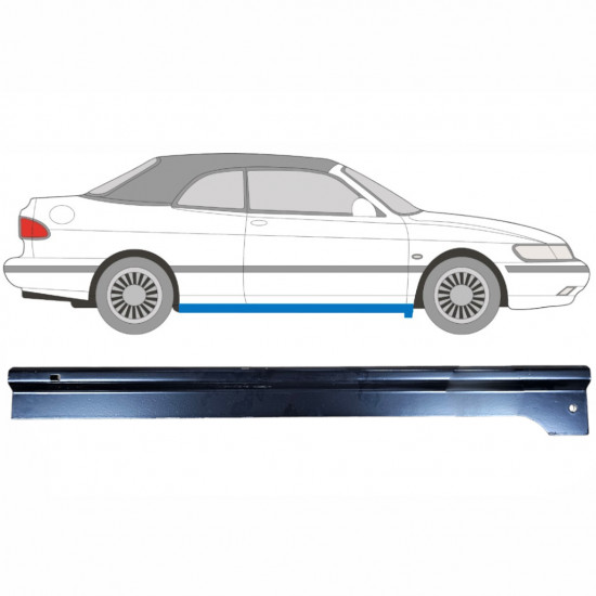 Reparatie dorpel voor Saab 900 1978-1998 / Rechts 9350