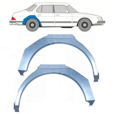 Reparatiepaneel achterspatbord voor Saab 900 1978-1995 / Links + Rechts / Set 11045