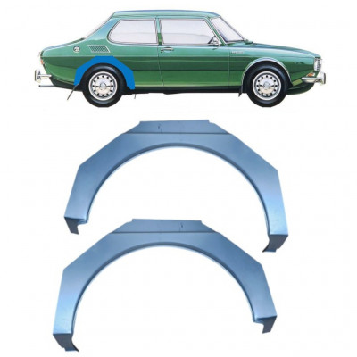 Reparatiepaneel achterspatbord voor Saab 99 1967-1987 / Links + Rechts / Set 11042