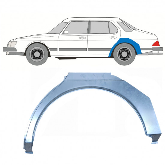 SAAB 900 1978-1995 5 DEUR WIELKAST REPARATIE PANEEL / LINKS