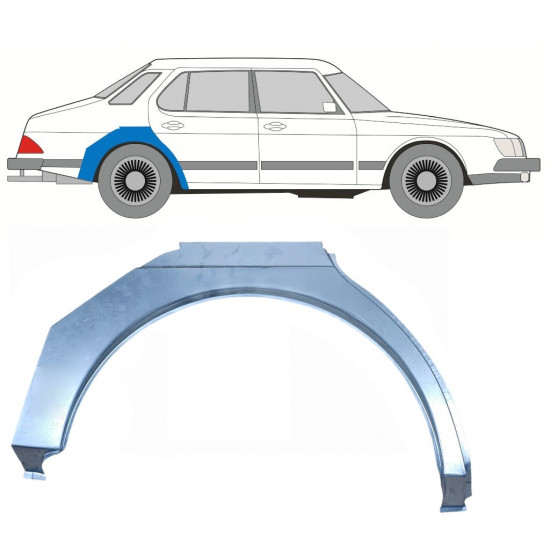 SAAB 900 1978-1995 5 DEUR WIELKAST REPARATIE PANEEL / RECHTS