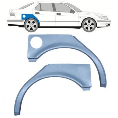 Reparatiepaneel achterspatbord voor Saab 9-5 1997-2010 / Links + Rechts / Set 10029