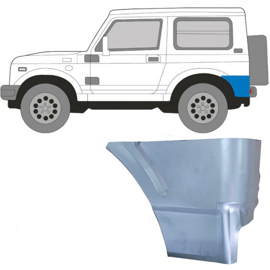 Reparatiepaneel achter spatbord achterste deel voor Suzuki Samurai 1981-2004  / Links 7024