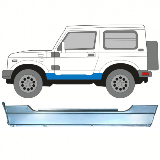 Volledige dorpel voor Suzuki Samurai 1981-1998 / Links 8249